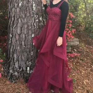 INTERESTED? Maroon Prom dress.